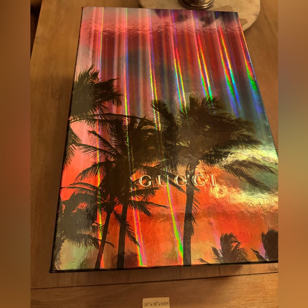 Gucci XL hologram palm tree box 20”x13”x7.5”